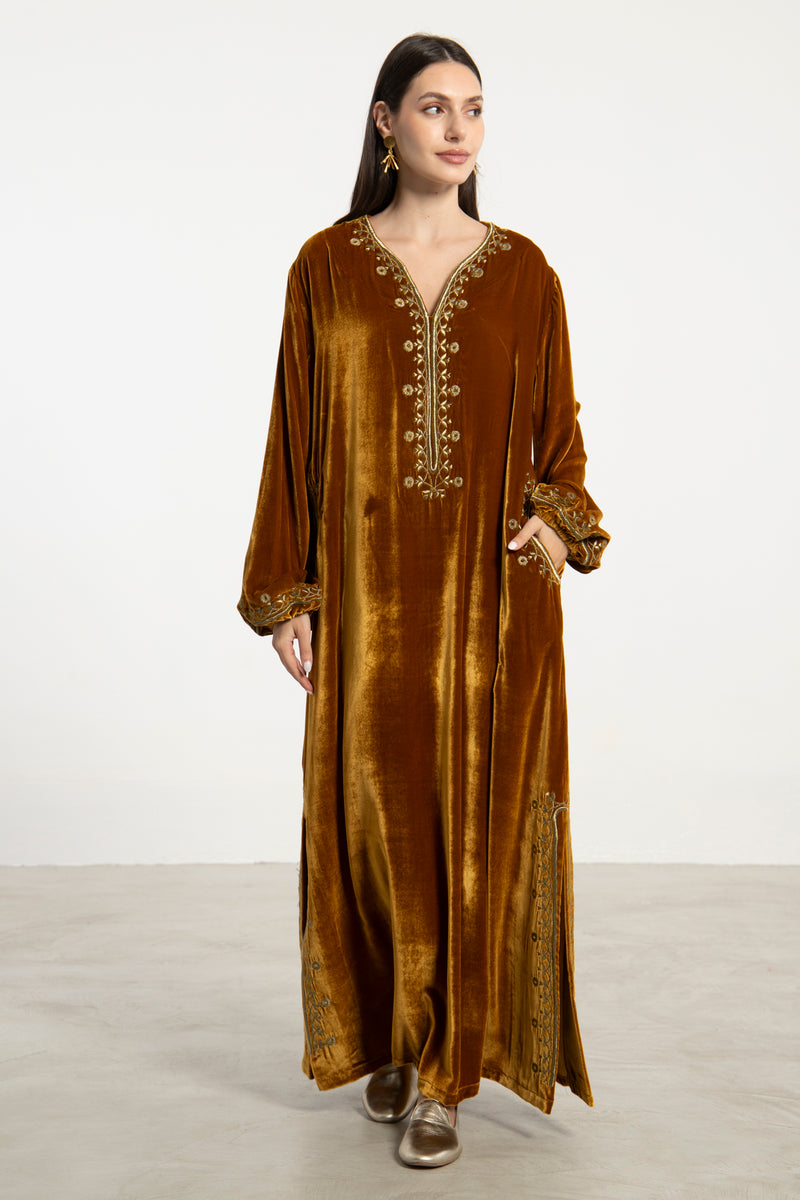 Hayat Velvet Kaftan