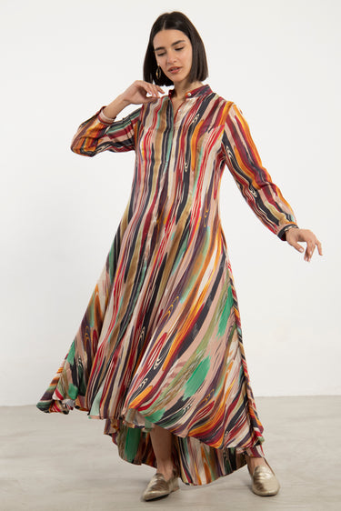 Angie Silk Multicolor Dress