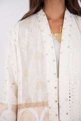 Fayrouz Patchwork Cotton Silk Embroidered Coat