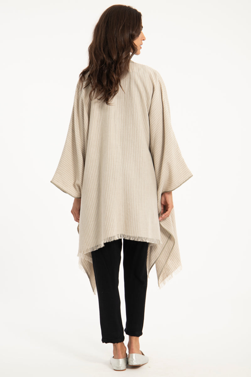 Classic Linen Beige Poncho