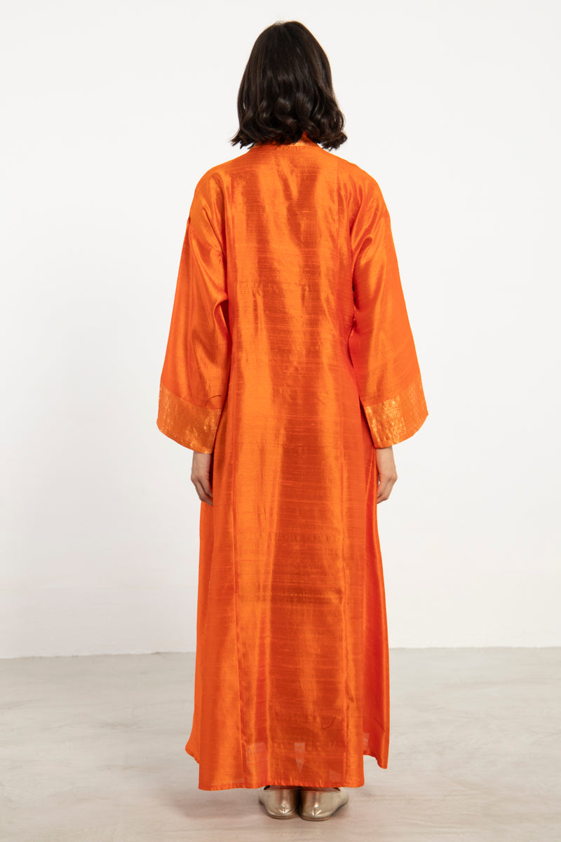Basma Silk Orange Dress