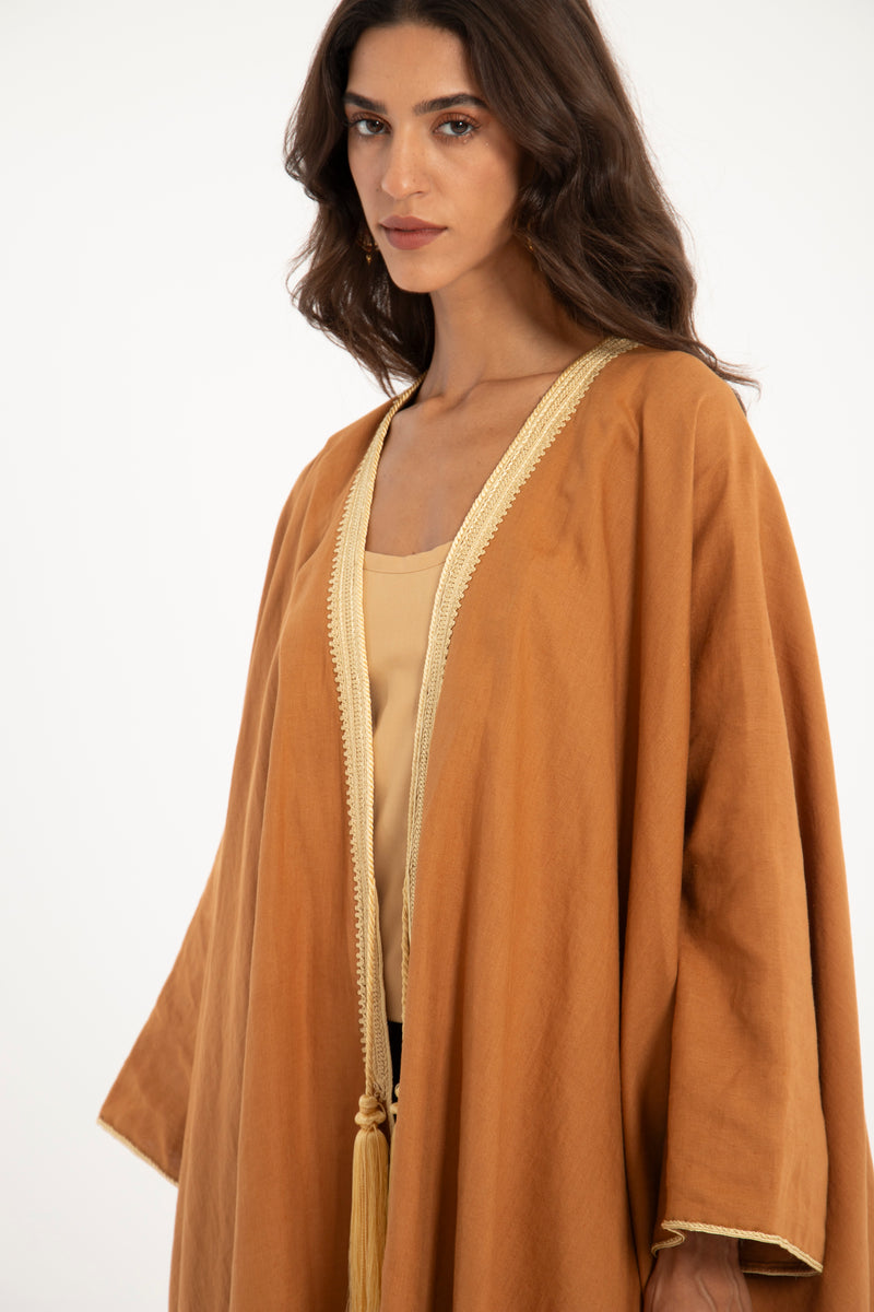 Classic Cotton Terracotta Poncho