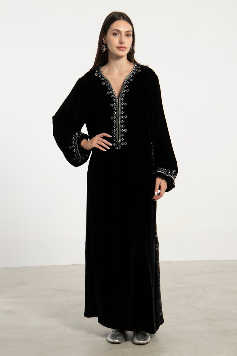 Hayat Velvet Kaftan