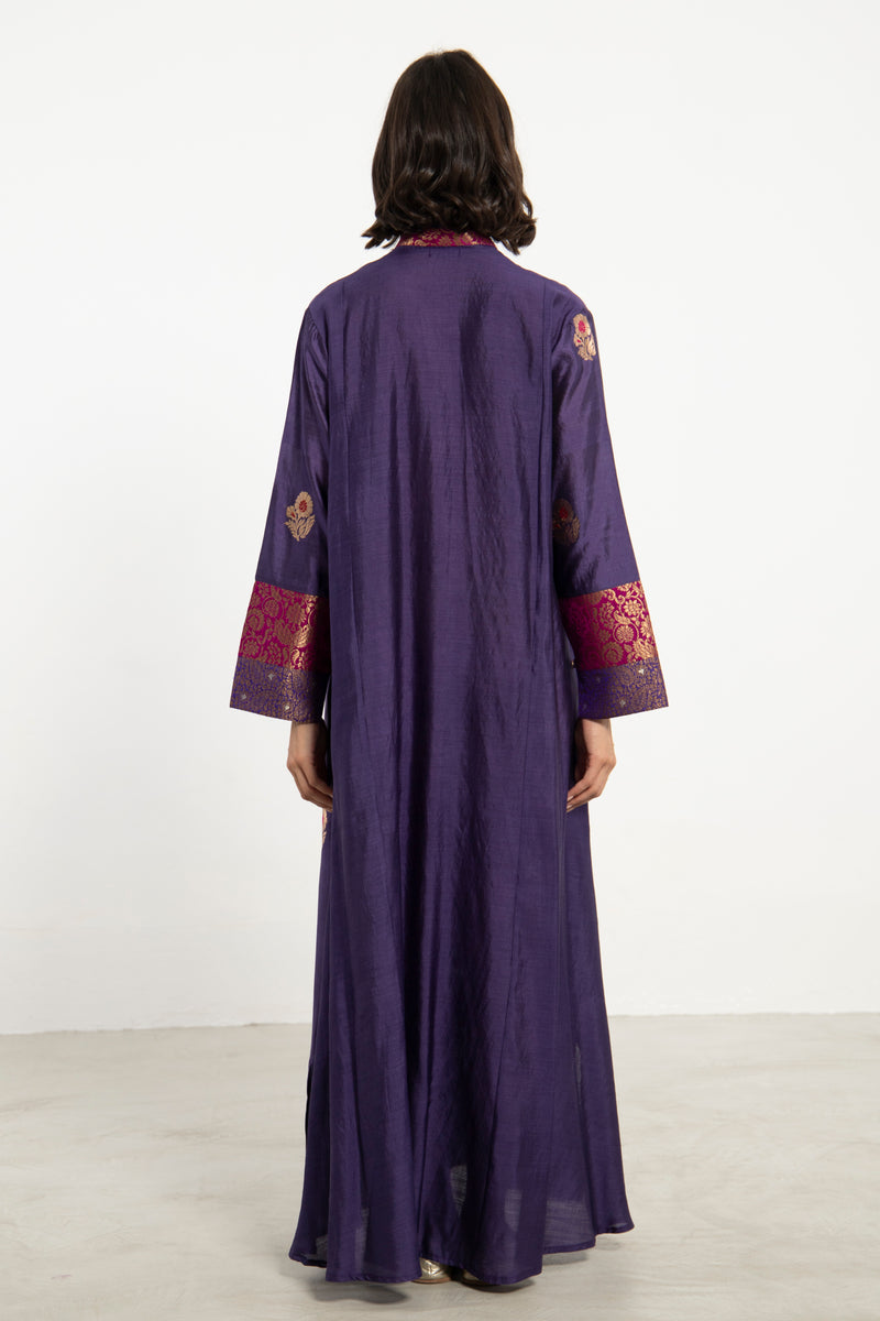 Soula Silk Purple & Gold Dress