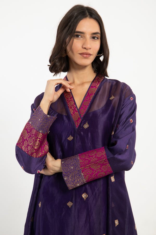 One-Of-a-Kind Soula Silk Purple Dress
