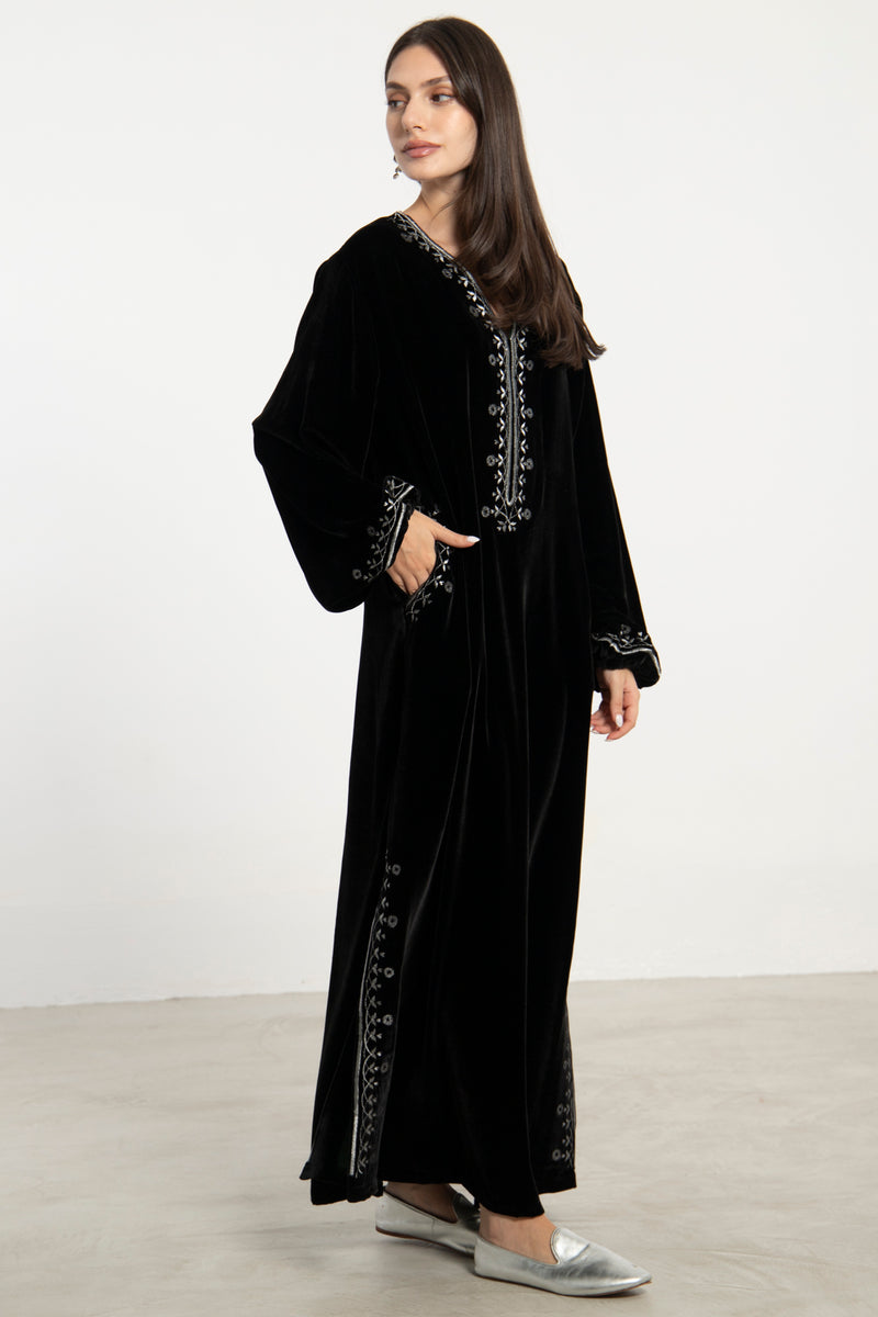 Hayat Velvet Kaftan