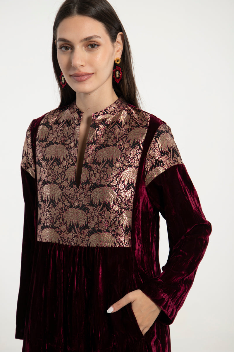 Mayada Crushed Velvet Dress