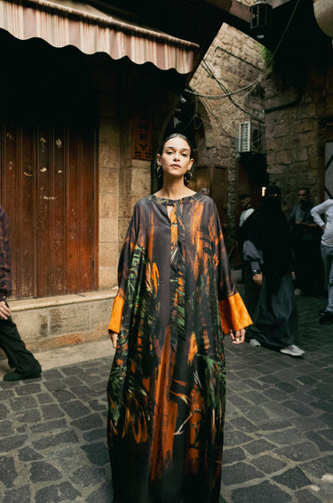 Fay Silk Multicolor Printed Dress