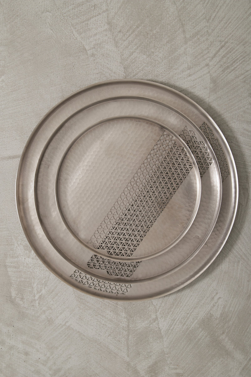 Arabesque Round Trays Trio Set
