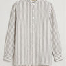 Striped shirt on a light gray background
