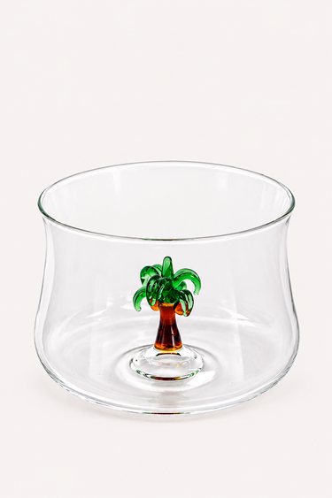 Palm Tree Glass Bowl