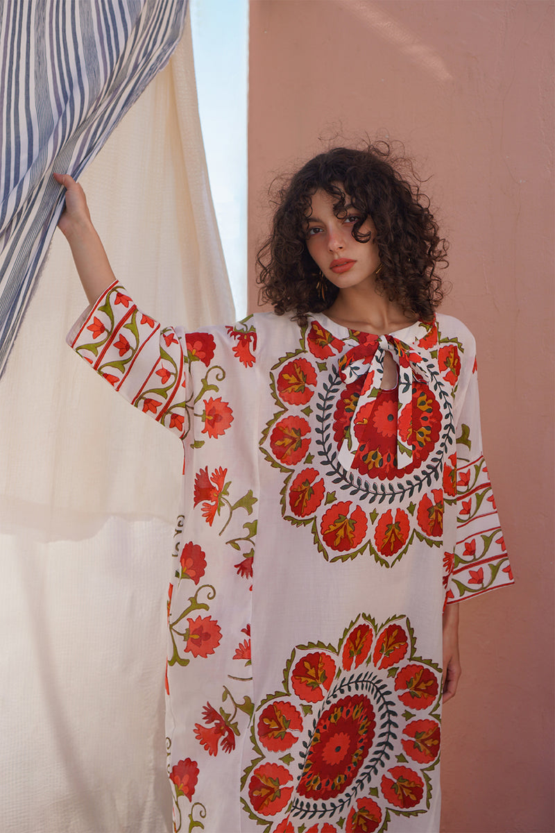 Fay Cotton Print Kaftan