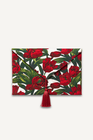 Fold Cotton Tulips Pouch