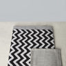 Chevron Black Tablecloth and Napkins Set - Orient 499