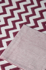 Chevron Red Tablecloth and Napkins Set - Orient 499