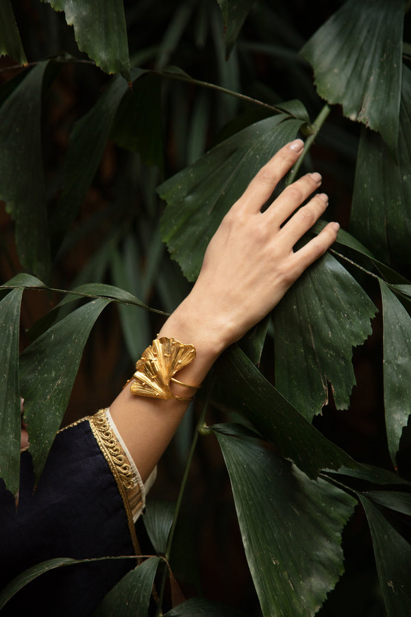 Ginkgo Gold Bracelet