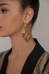 Puzzle Gold Earrings