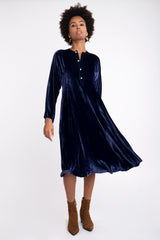 Nusayba Silk Velvet Dress