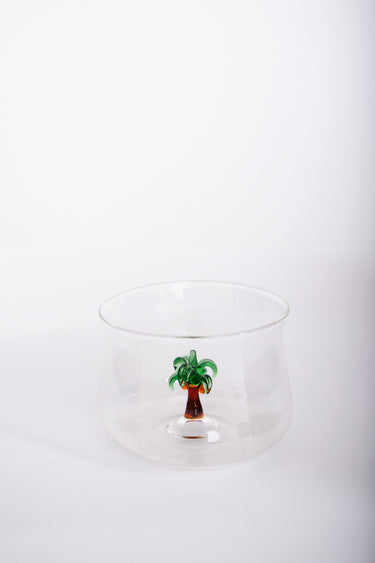 Palm Tree Glass Bowl