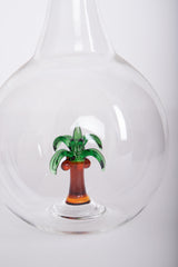 Palm Tree Glass Carafe