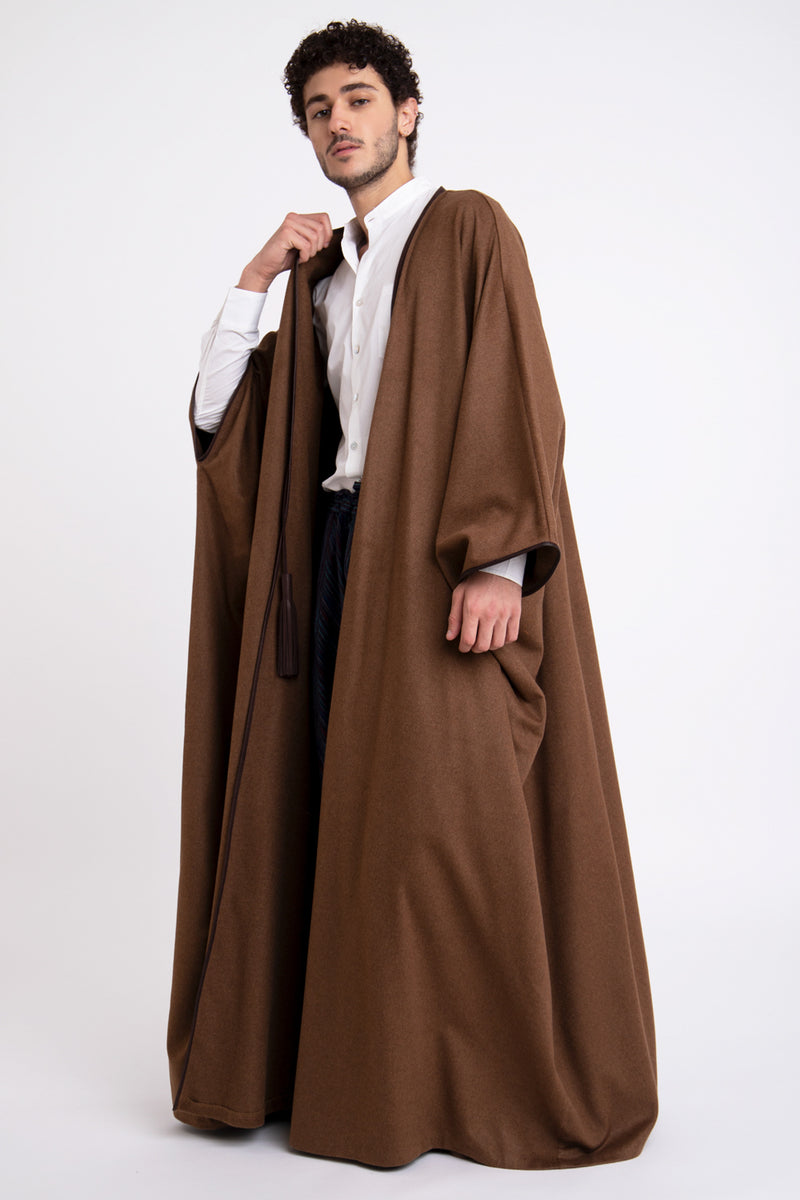 Loro Piana Wool & Cashmere Brown Abaya