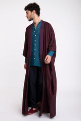 Loro Piana Wool & Cashmere Aubergine Abaya