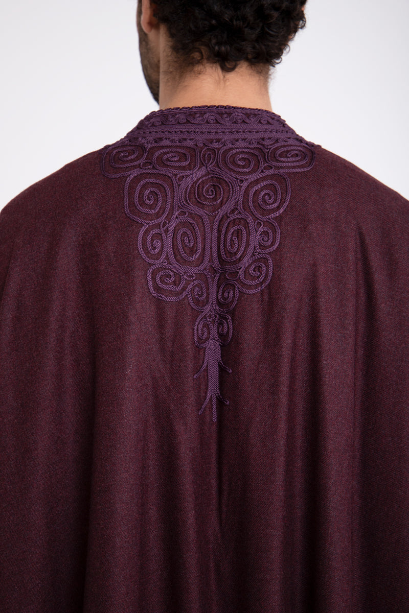 Loro Piana Wool & Cashmere Aubergine Abaya