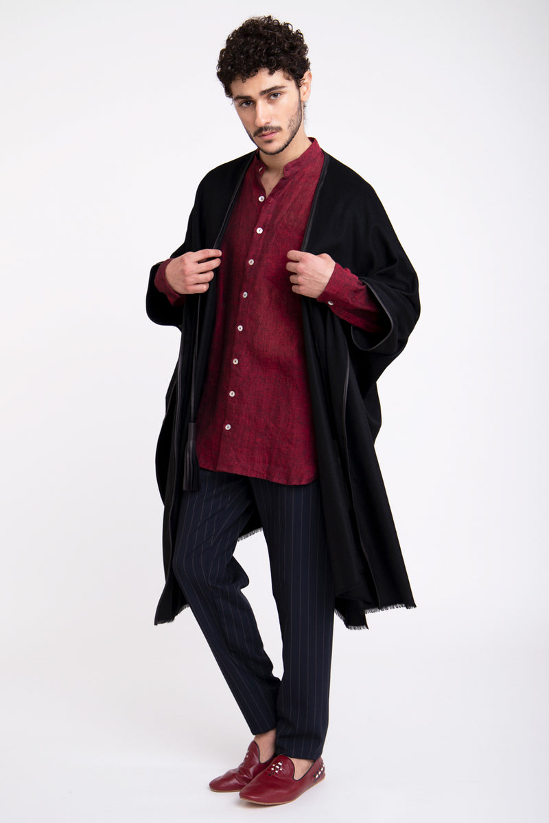 Cashmere Black Poncho
