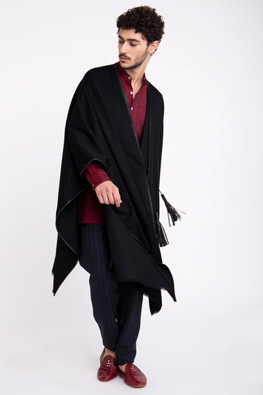 Cashmere Black Poncho