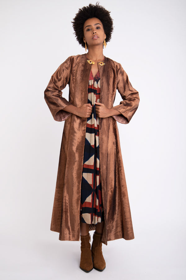 Hyam Velvet Fur Brown Coat