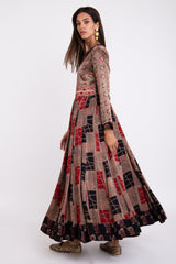 Mahrani Cotton Silk Patchwork Dress