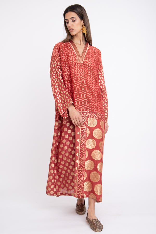 Ramadan Arabesque Silk Dress