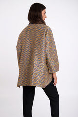 Janna Blue Brocade Jacket