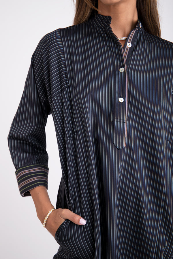 Lina Cotton Navy Jellaba