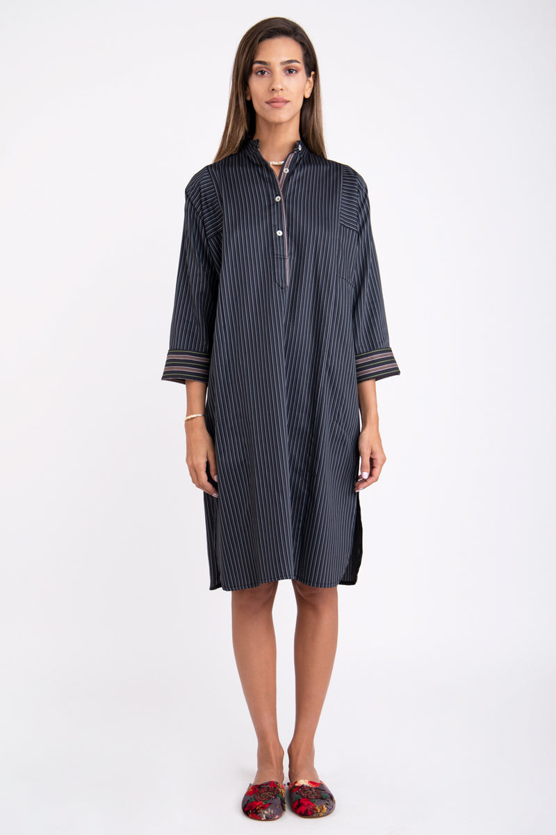 Lina Cotton Navy Jellaba