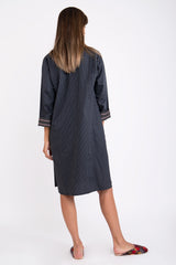 Lina Cotton Navy Jellaba