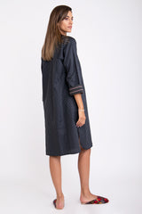 Lina Cotton Navy Jellaba