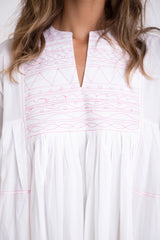 Farida Cotton Pink Thread Dress