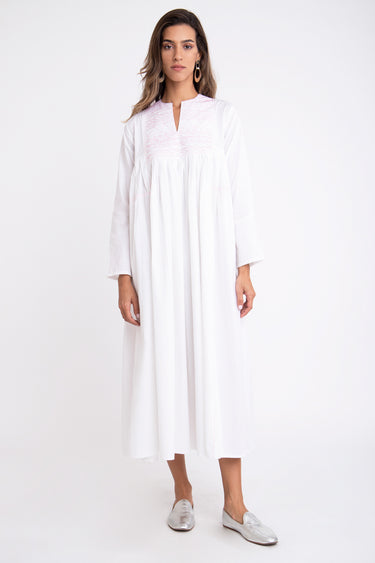 Farida Cotton Pink Thread Dress
