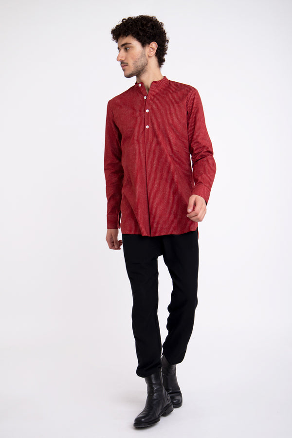 Kabir Cotton Red Shirt