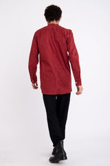 Kabir Cotton Red Shirt