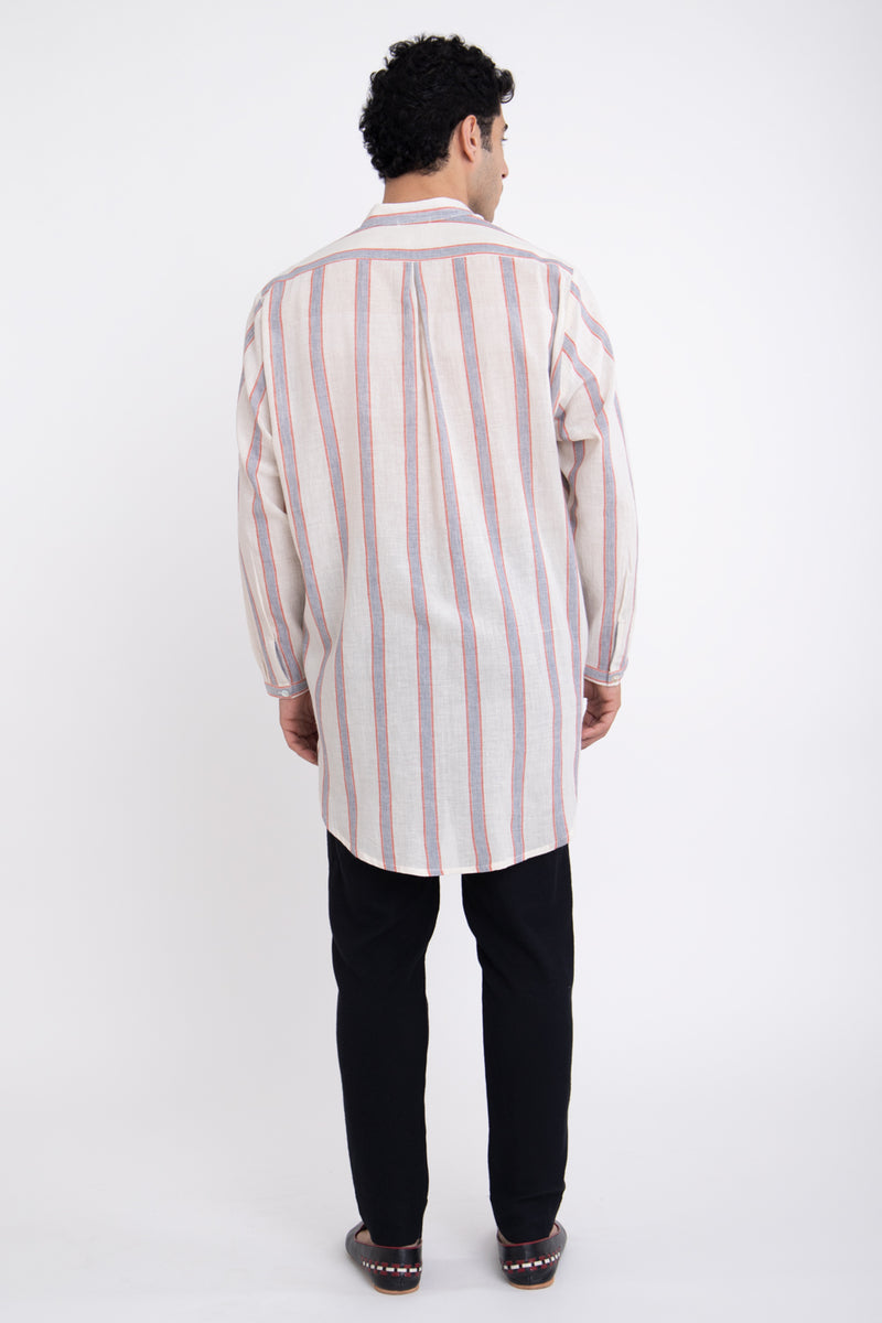 Mounir Muslin Cotton Striped Shirt
