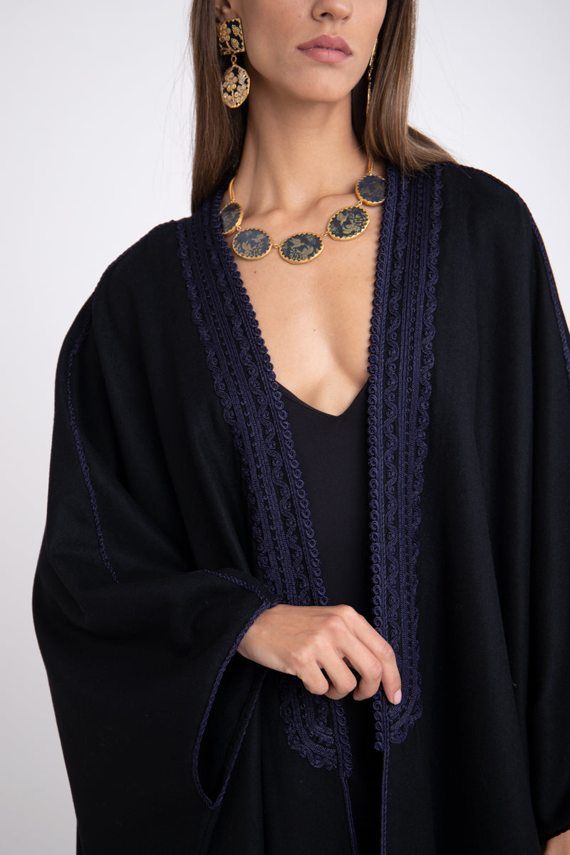 Classic Lambswool Black Abaya