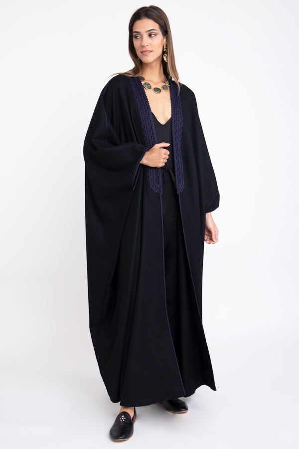 Classic Lambswool Black Abaya