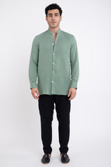 Philippe Cotton Gauze Green Shirt