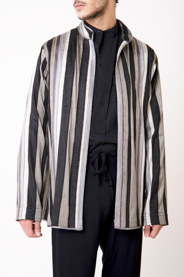 Momo Silk Stripes Jacket