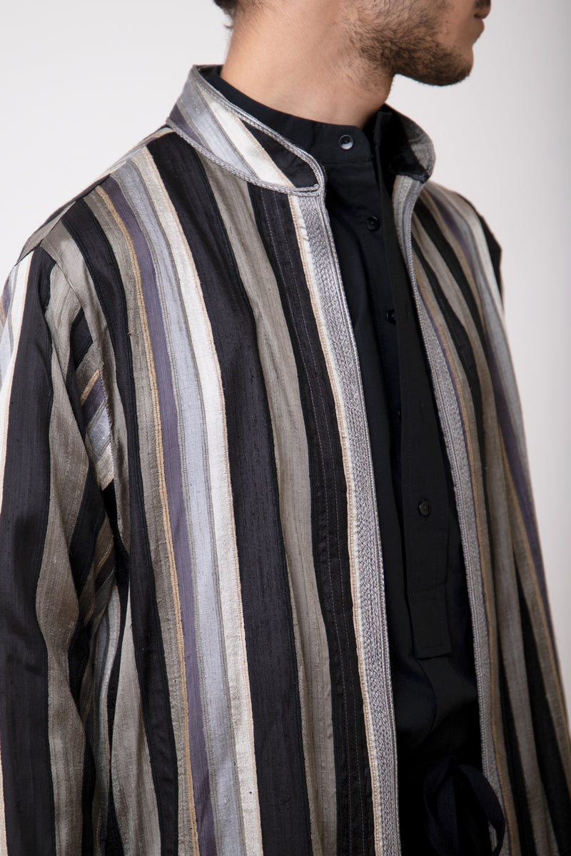 Momo Silk Stripes Jacket