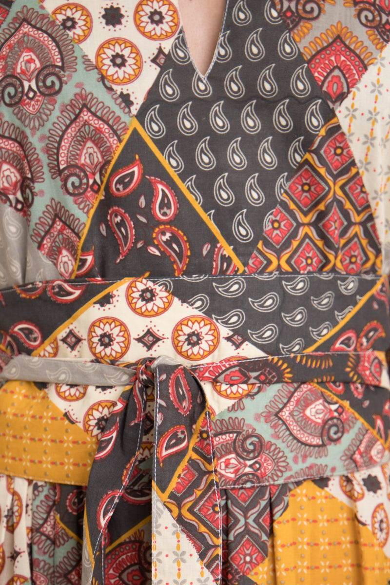Alma Cotton Patchwork Dress