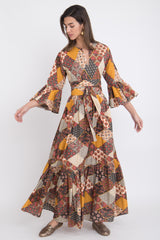 Alma Cotton Patchwork Dress