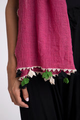 Najaf Crochet Pink Scarf